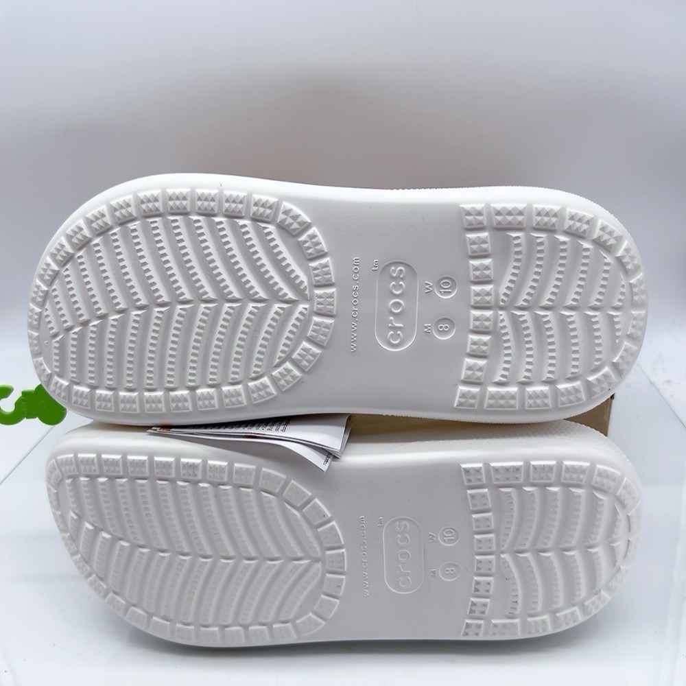 Crocs Classic Crush Platform White Perforated Slip On Clog Shoes Womens US 10 - Picture 7 of 10
